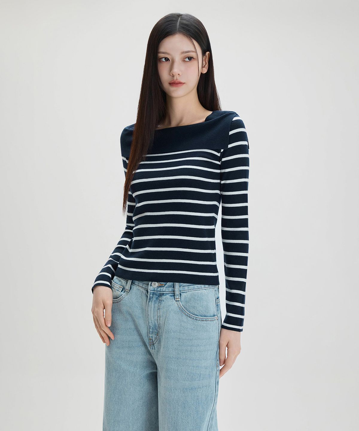 미쏘(MIXXO) 오프숄더 슬림 풀오버 RE KAF233T_MIWKAG33QT