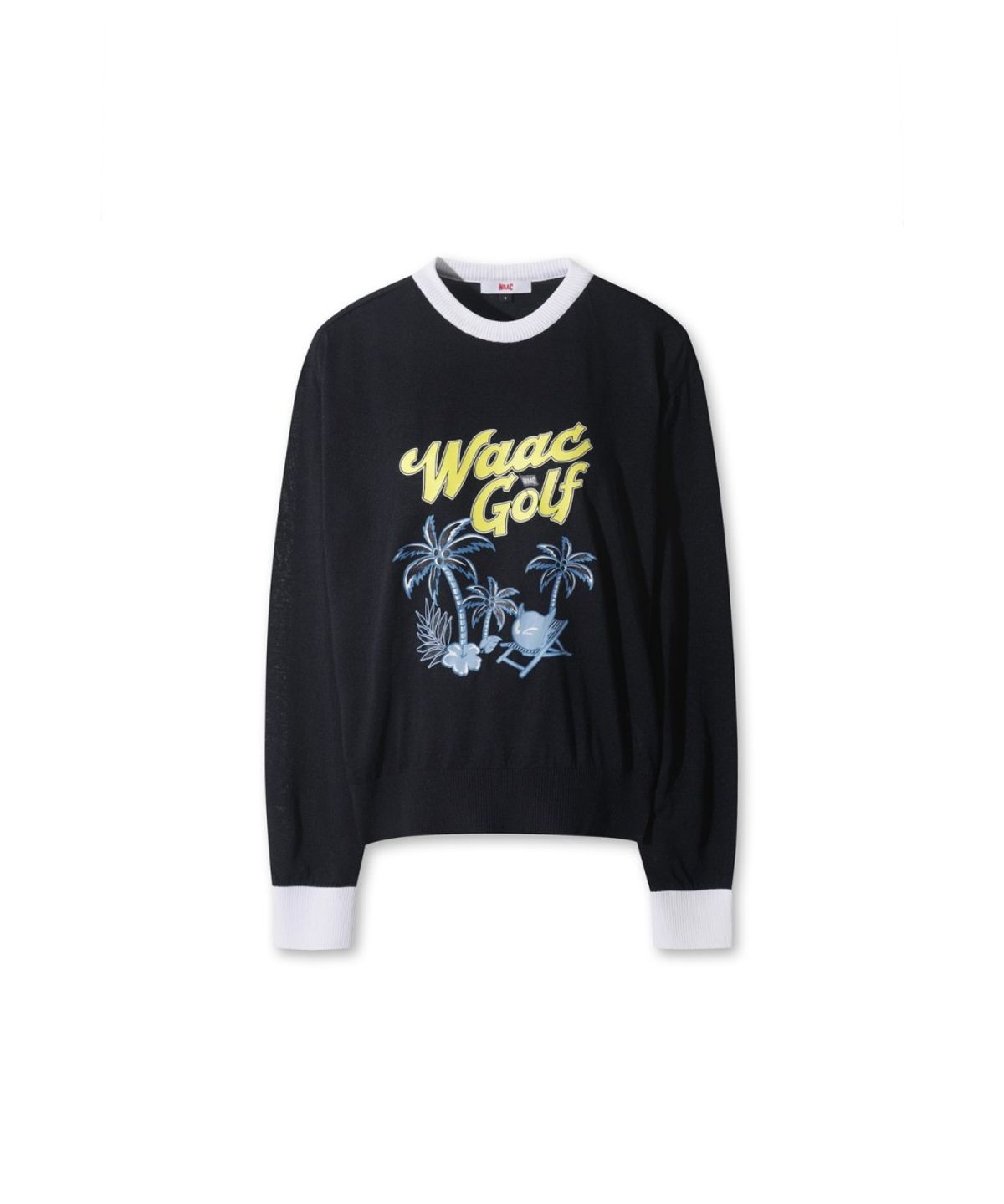 왁(WAAC) [Exclusive] Women Palm Tree Crewneck Sweater WWWAM26902NYX