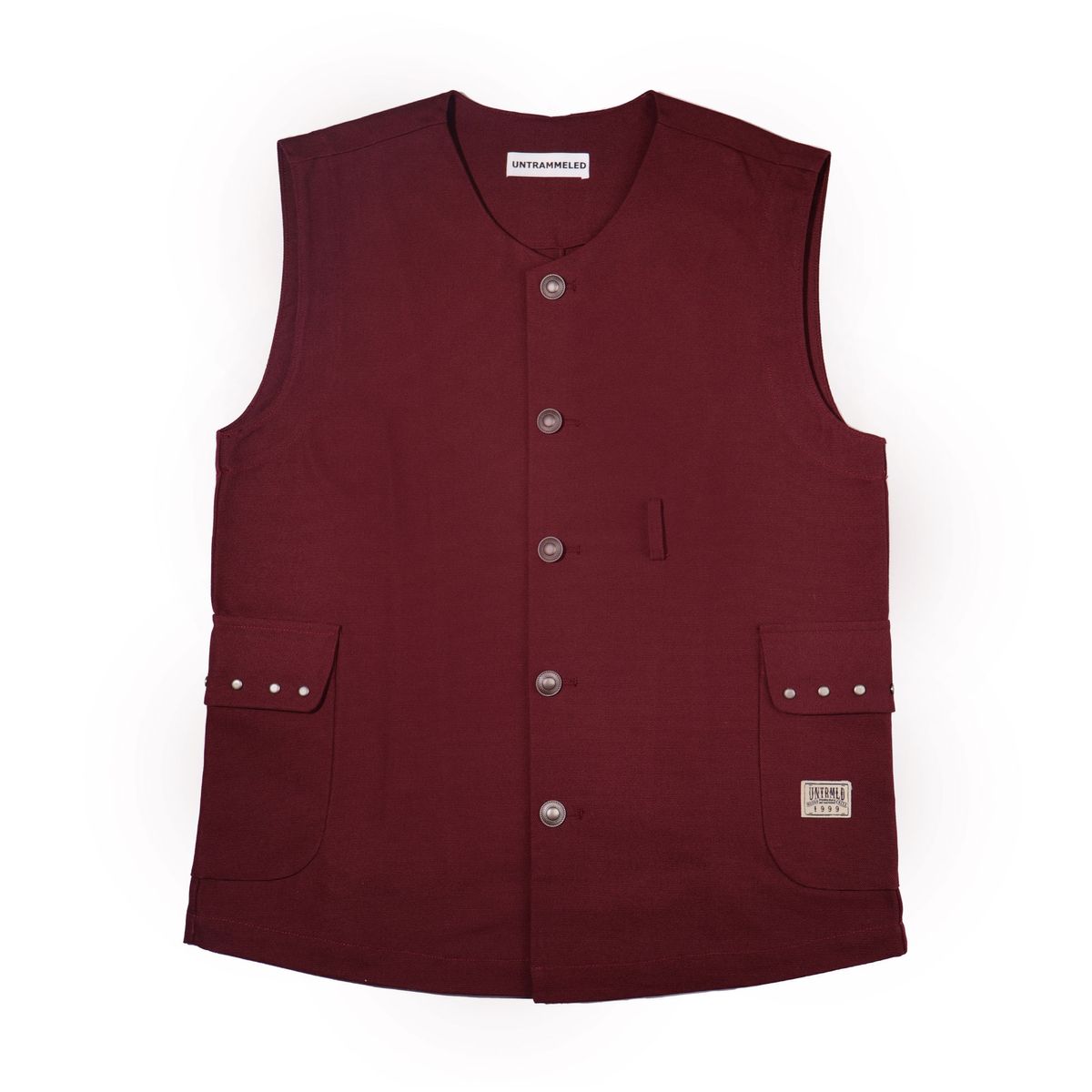 언트레멀드(UNTRAMMELED) VINTAGE WORKWEAR VEST - BURGUNDY