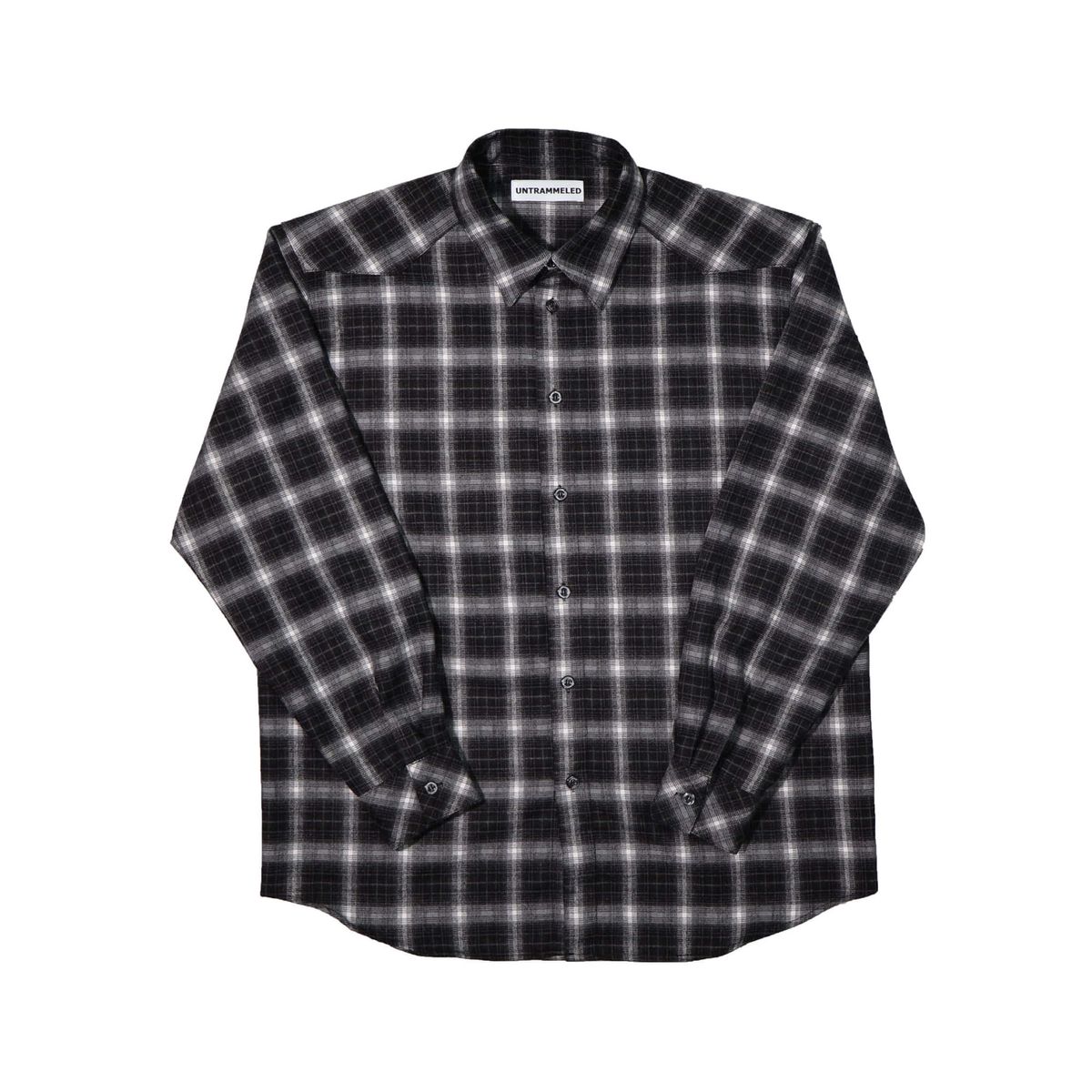 언트레멀드(UNTRAMMELED) BACK POCKET FLANNEL SHIRT - BLACK