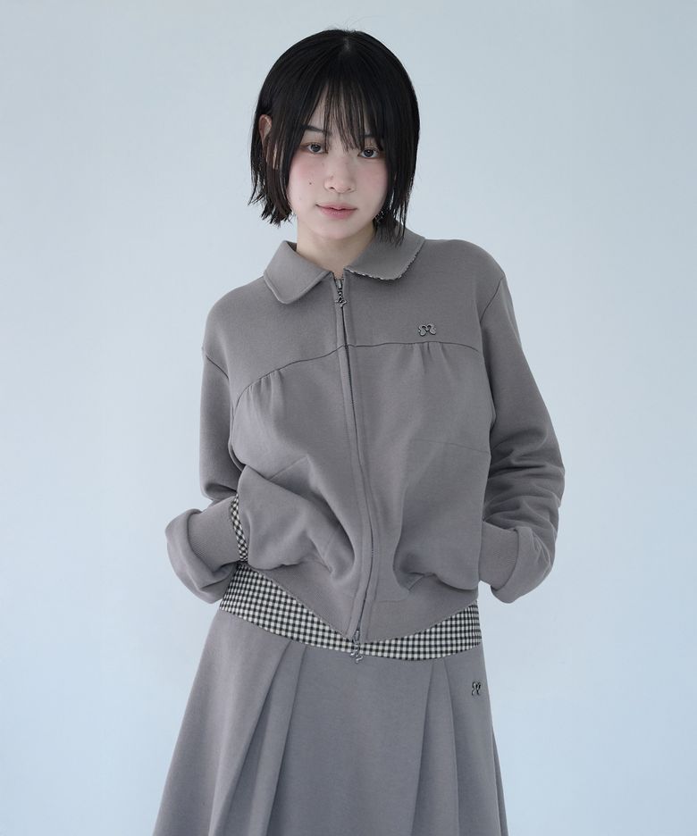 MINI CHECK SWEAT JK BEIGE