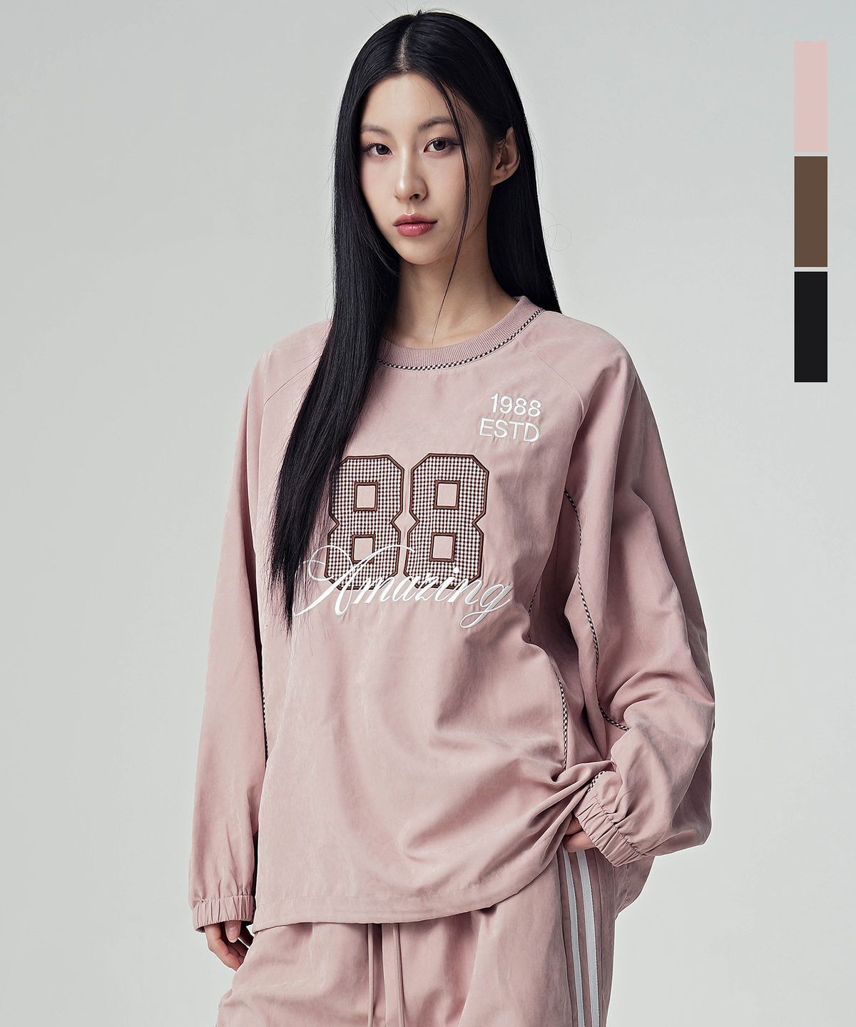 어반드레스(AVANDRESS) 88 어메이징 스프링 스웨이드 맨투맨_3Colors