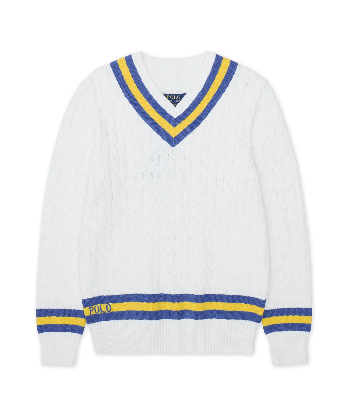 폴로 랄프 로렌 칠드런(POLO RALPH LAUREN CHILDREN) 아이코닉 크리켓 스웨터-화이트