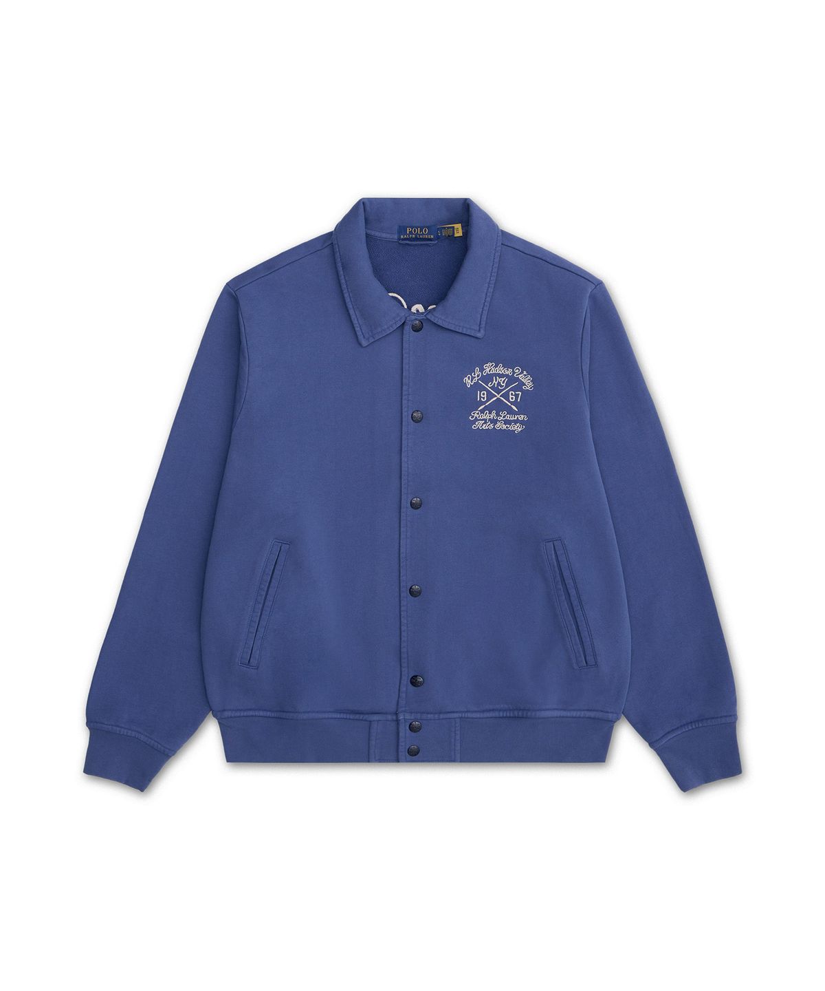 폴로 랄프 로렌(POLO RALPH LAUREN) 임브로이더 루프백 플리스 재킷-네이비