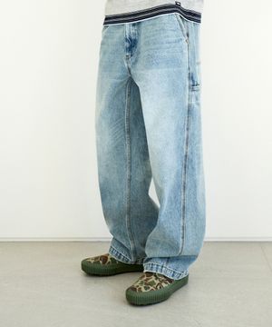 내추럴 커브드 데님 팬츠 라이트블루 FDP108