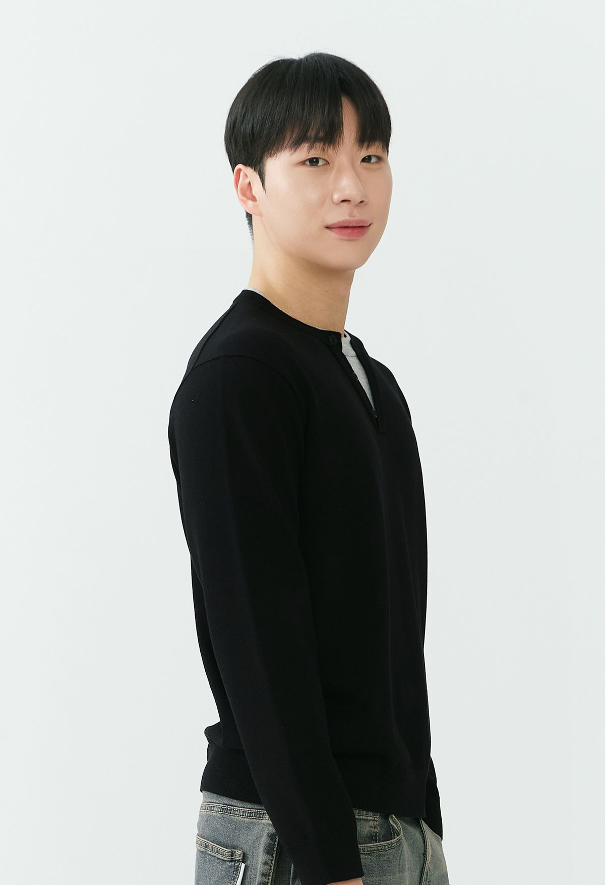 잠뱅이(JAMBANGEE) [26SS] 남성) 레이어드 니트 AQ1WSW206-BK