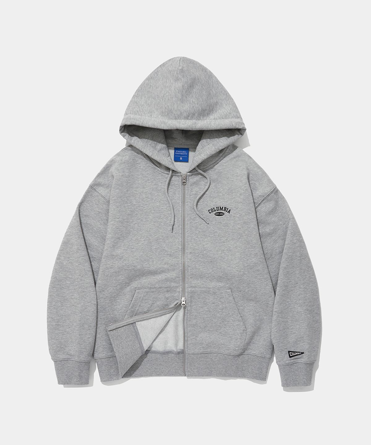 컬럼비아 유니버시티(COLUMBIA UNIVERSITY) CU ARCH TERRY ZIP-UP HOODIE_MELANGE GRAY