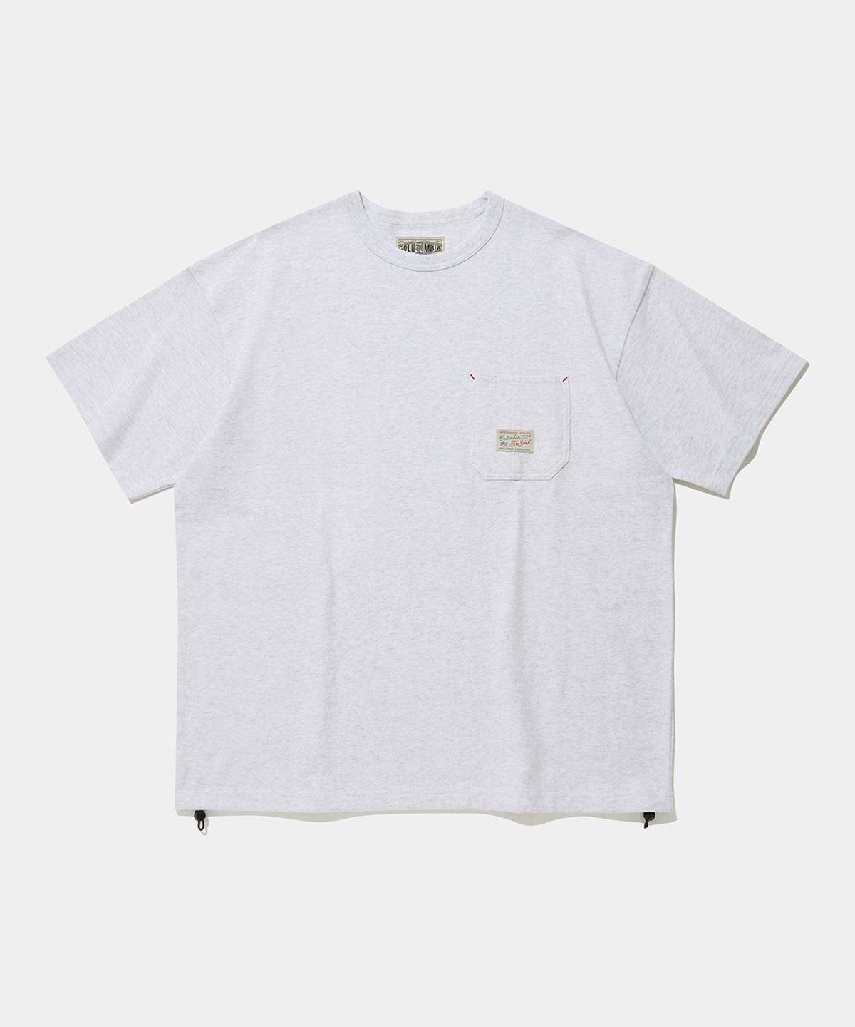 컬럼비아 유니버시티(COLUMBIA UNIVERSITY) SL-LABEL POCKET STRING S/S T-SHIRTS_LIGHT MELANGE GRAY
