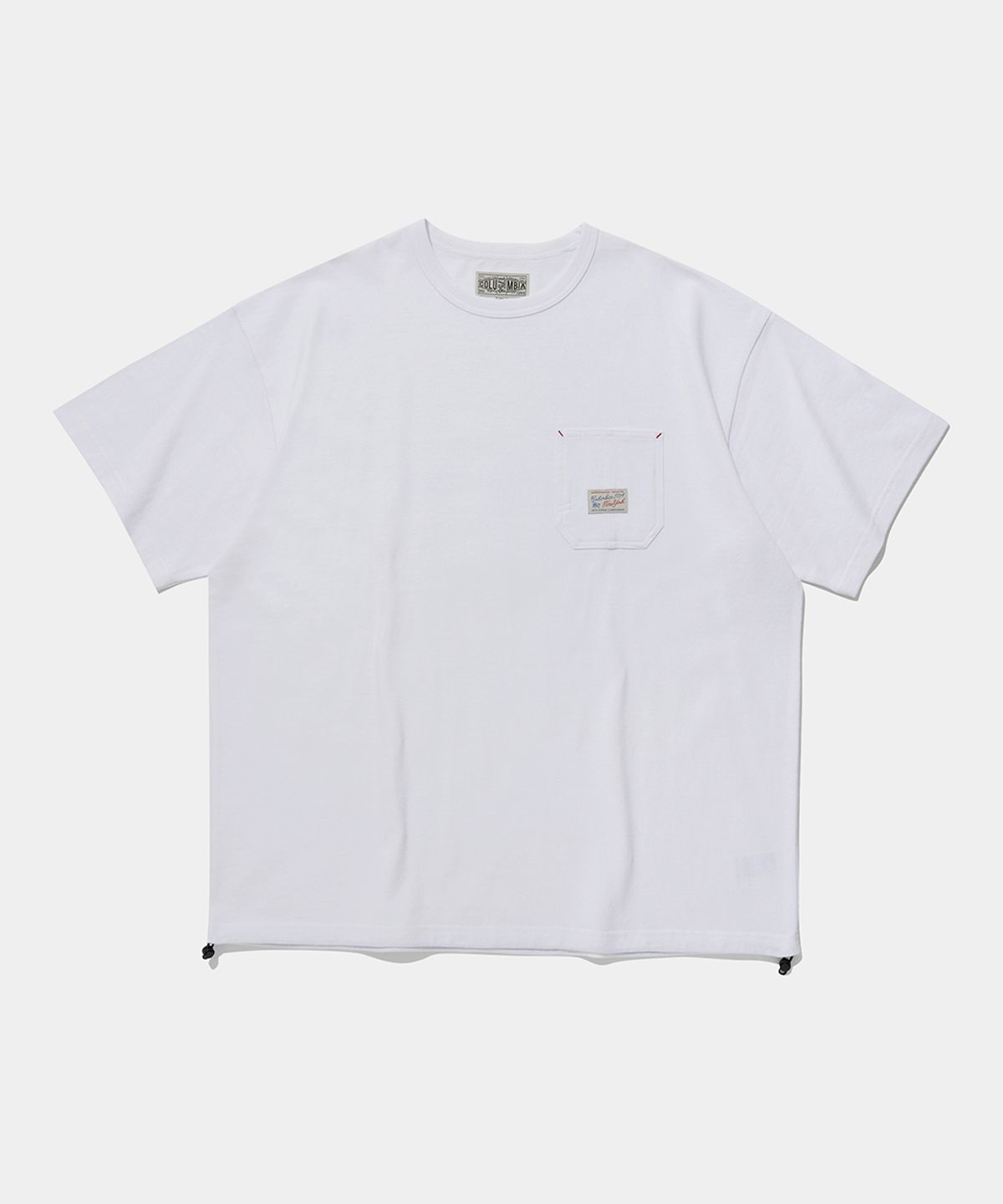 컬럼비아 유니버시티(COLUMBIA UNIVERSITY) SL-LABEL POCKET STRING S/S T-SHIRTS_WHITE