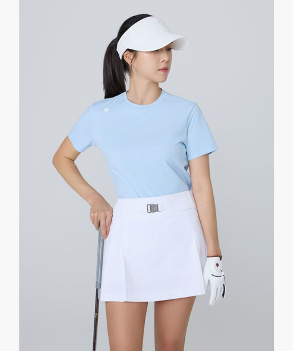 데상트 골프(DESCENTE GOLF) 남여공용 그래픽 라운드 반팔티  DR22MFNS4Z