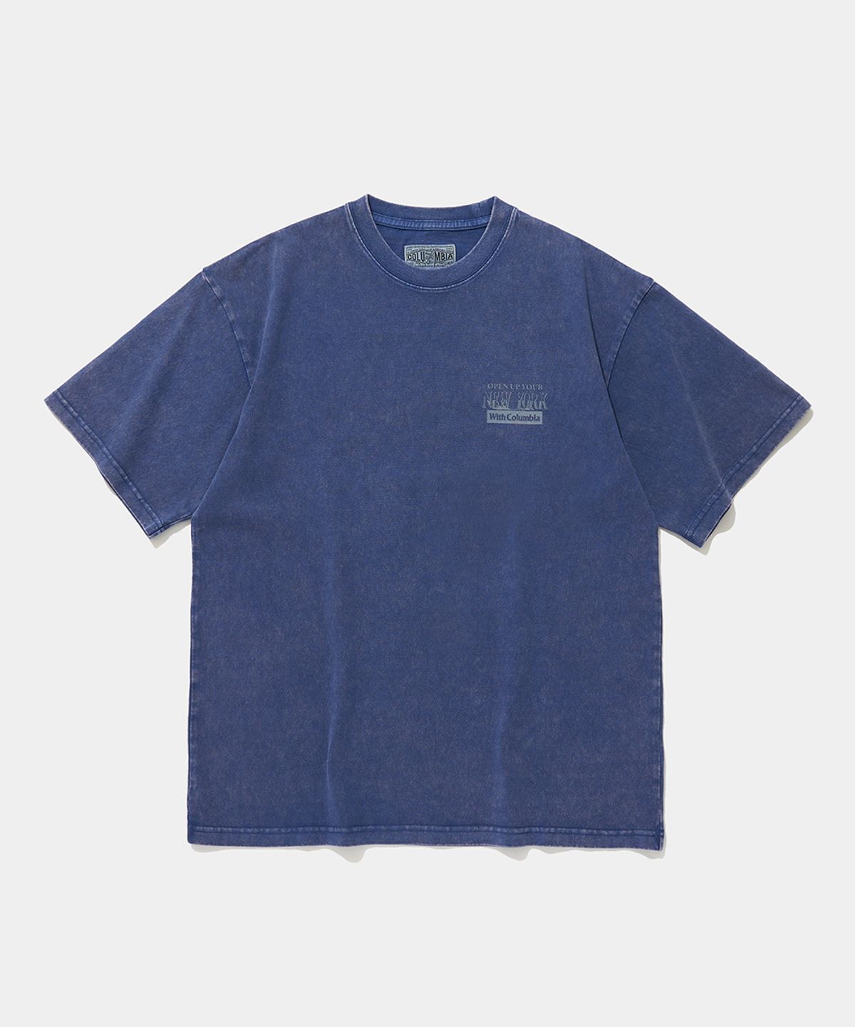 컬럼비아 유니버시티(COLUMBIA UNIVERSITY) OPEN YOUR NY SALT WASHED S/S T-SHIRTS_BLUE