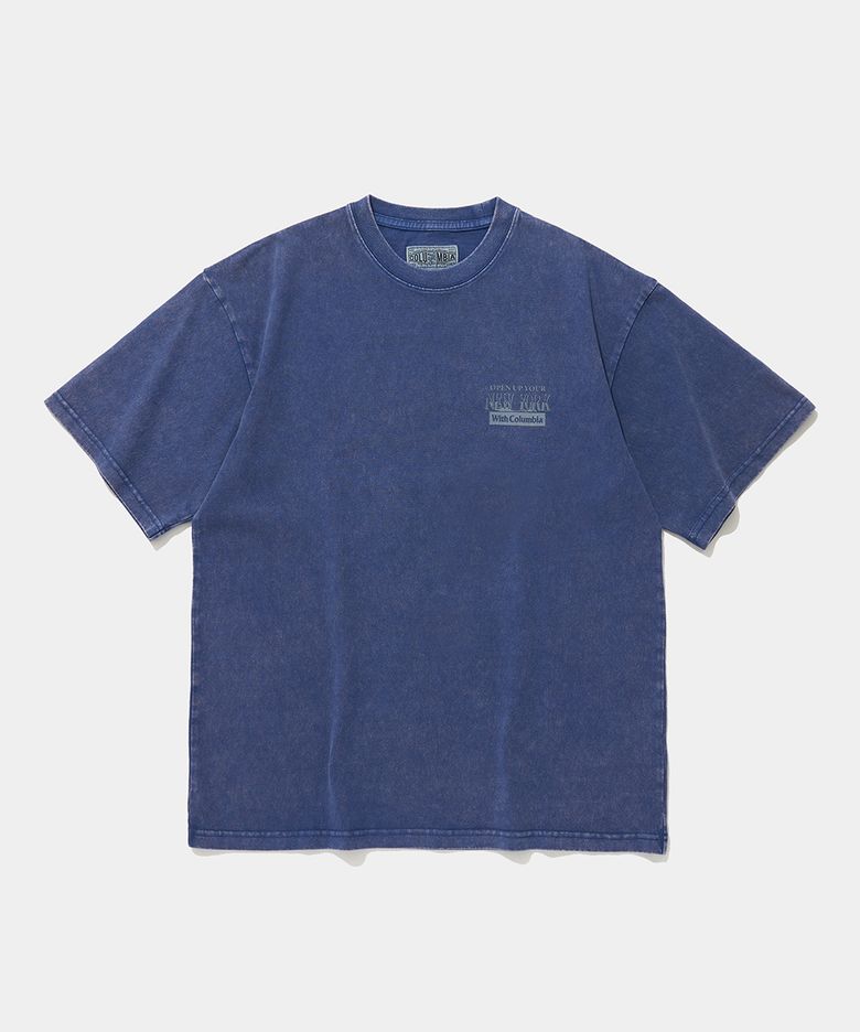 OPEN YOUR NY SALT WASHED S/S T-SHIRTS_BLUE
