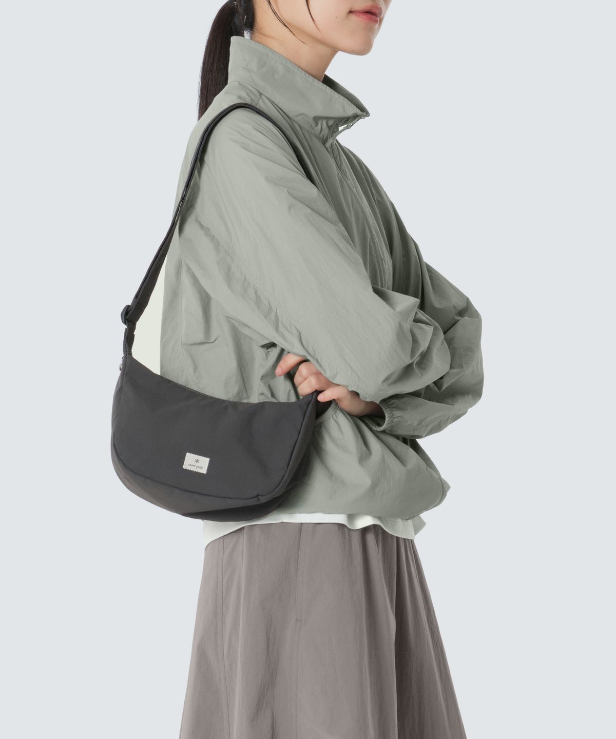 스노우피크 어패럴(SNOWPEAK APPAREL) 경량 타슬란 미니 호보백 2L (S26MWFCB77) Rustic Khaki