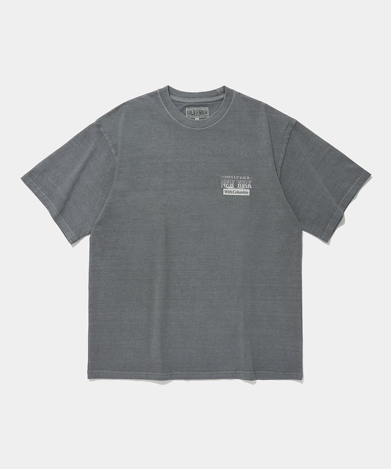 OPEN YOUR NY SALT WASHED S/S T-SHIRTS_GRAY