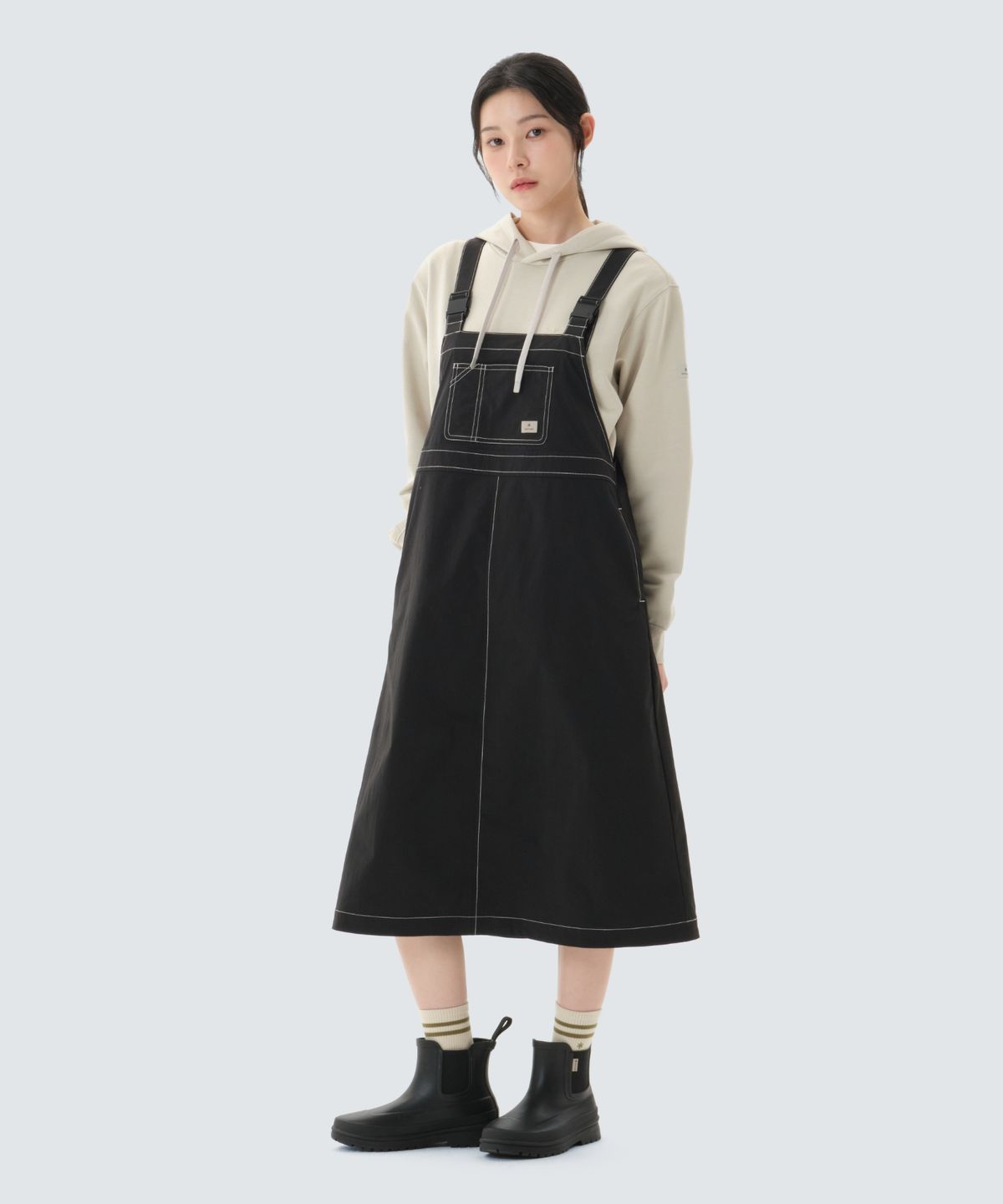 스노우피크 어패럴(SNOWPEAK APPAREL) 클랜드 오버롤 원피스 (S26ZWDOP11) Dark Charcoal