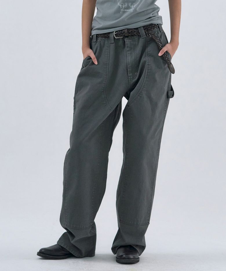 Washed Carpenter Pants Khaki