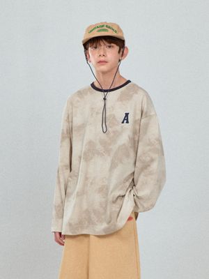 A WATER PRINT TEE BEIGE