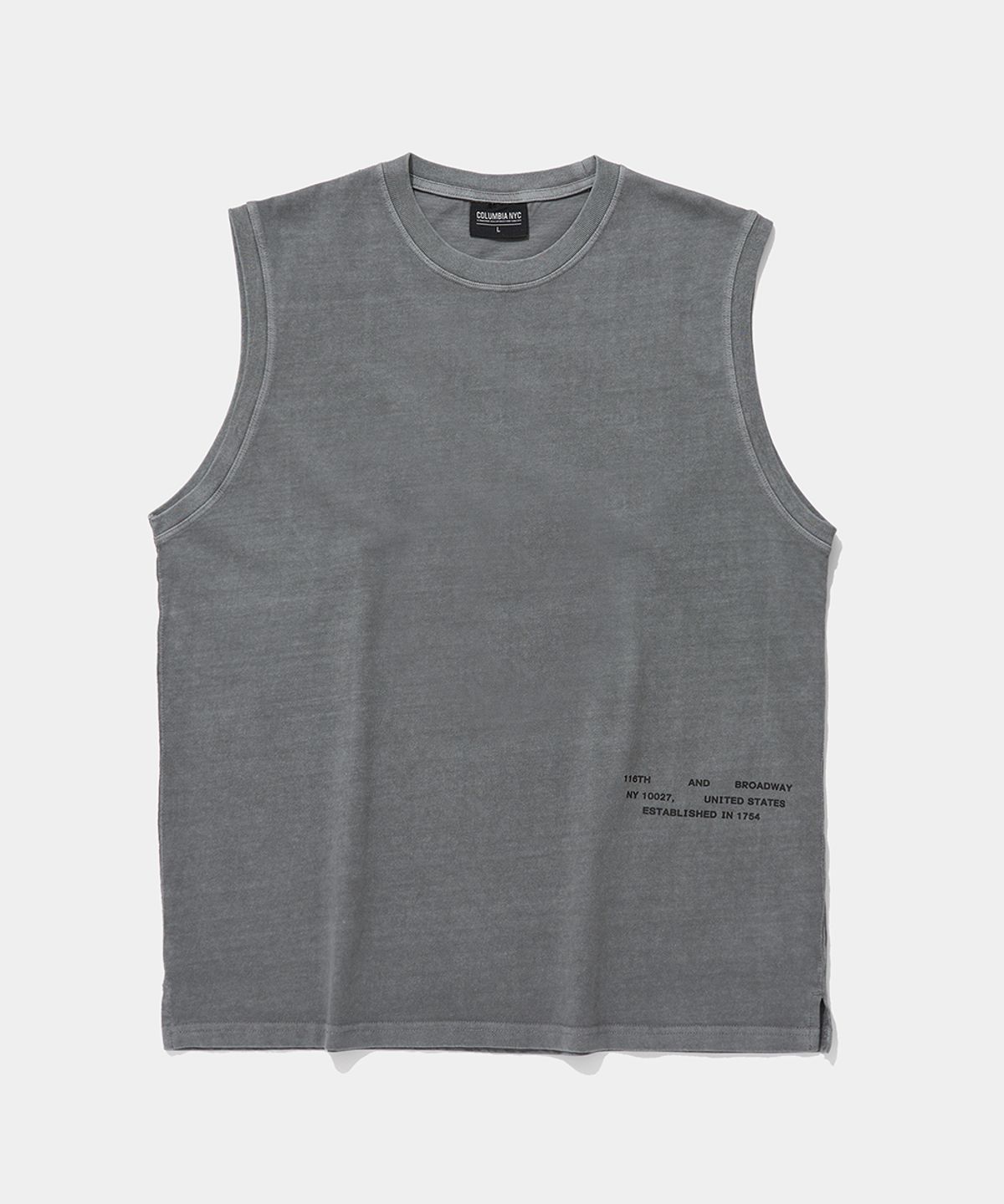 컬럼비아 유니버시티(COLUMBIA UNIVERSITY) CU PUFF LOGO SLEEVELESS T-SHIRTS_GRAY