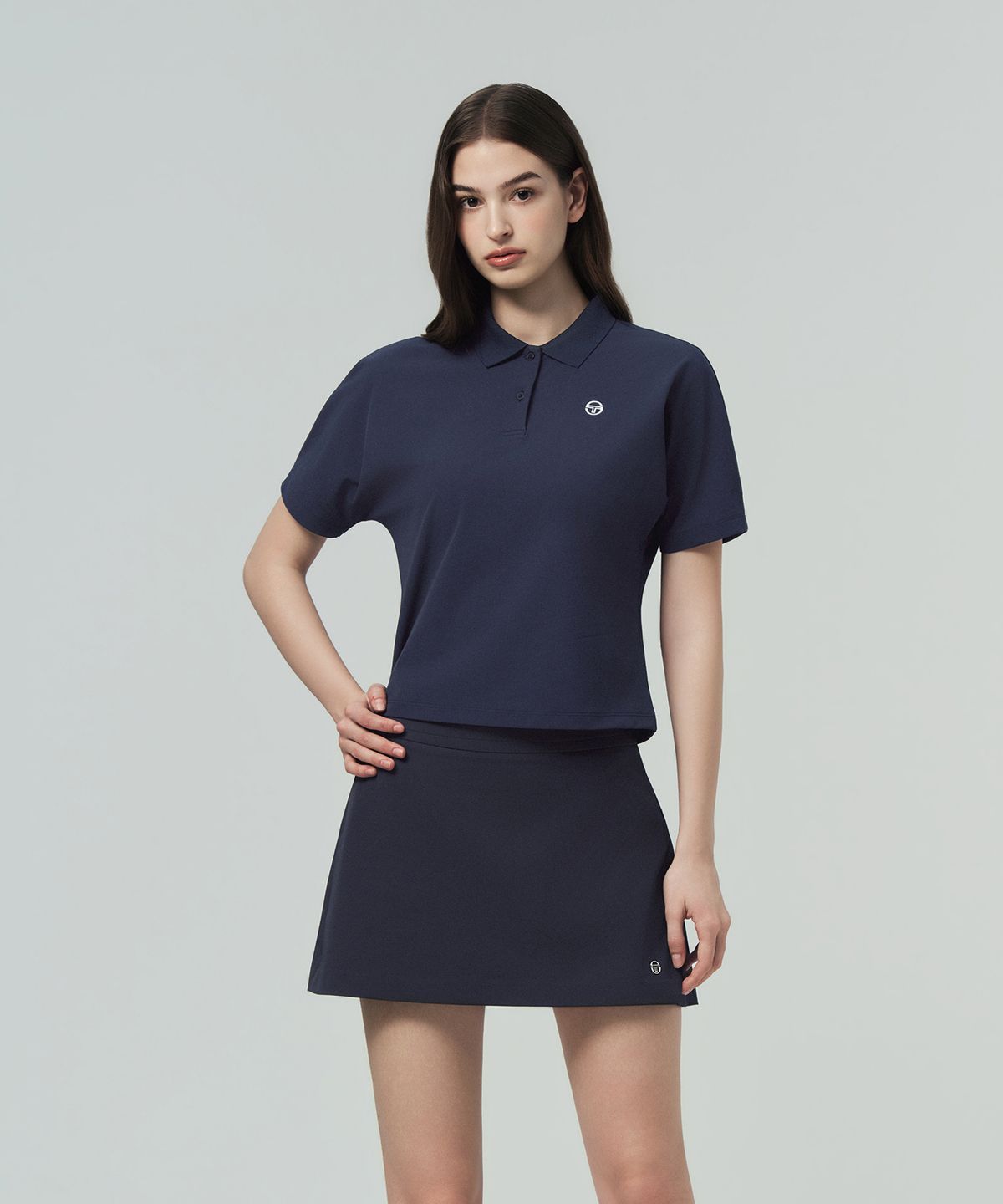 세르지오 타키니(SERGIO TACCHINI) W 돌먼 우븐 폴로 (Navy)