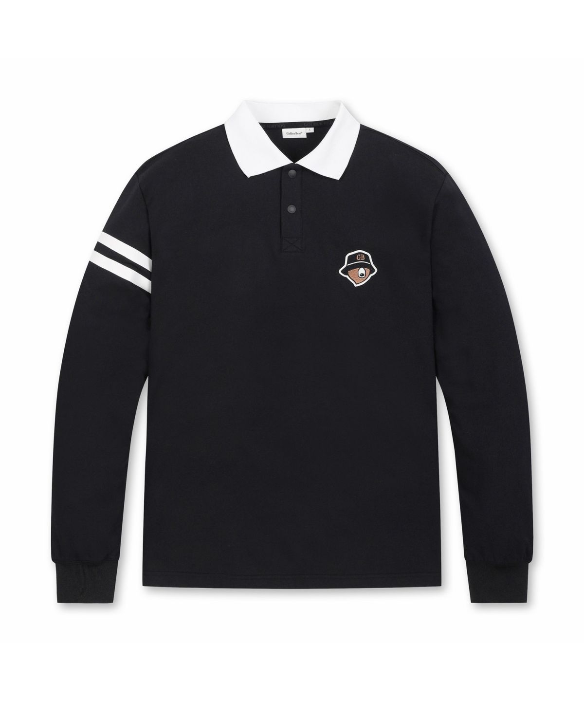골든베어(GOLDEN BEAR) (M) Pique Contrast Collar T-shirt G4TAM26281BKX