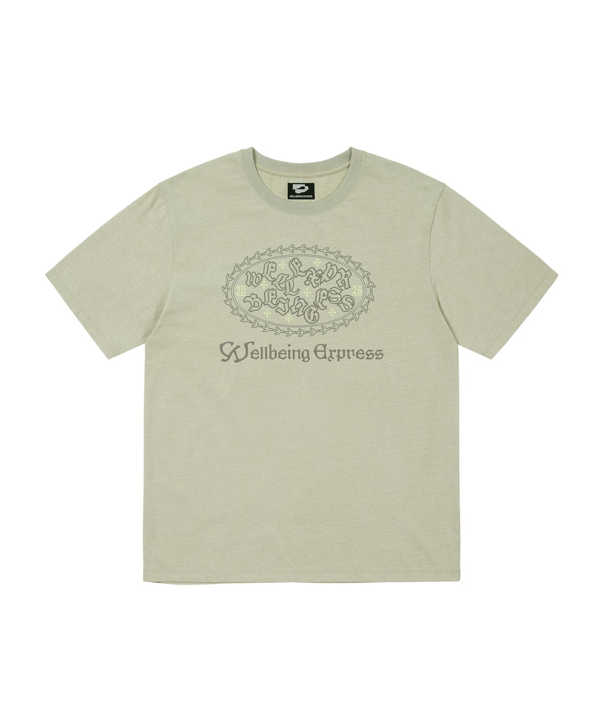 웰빙익스프레스(WELLBEING EXPRESS) Oversized PEACE pigeon Half Sleeve Beige