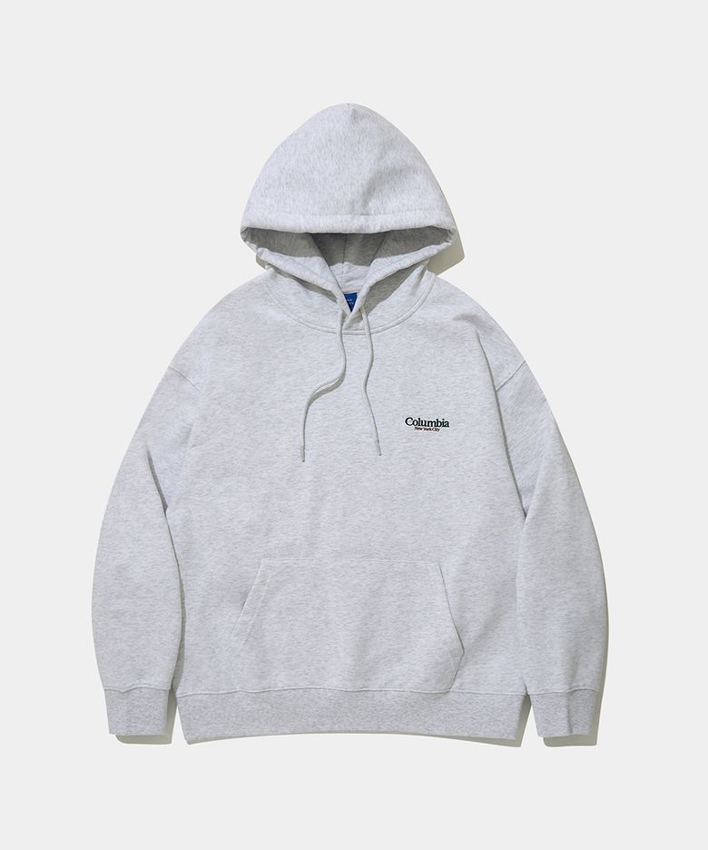 NYC EMB TERRY HOODIE_LIGHT MELANGE GRAY