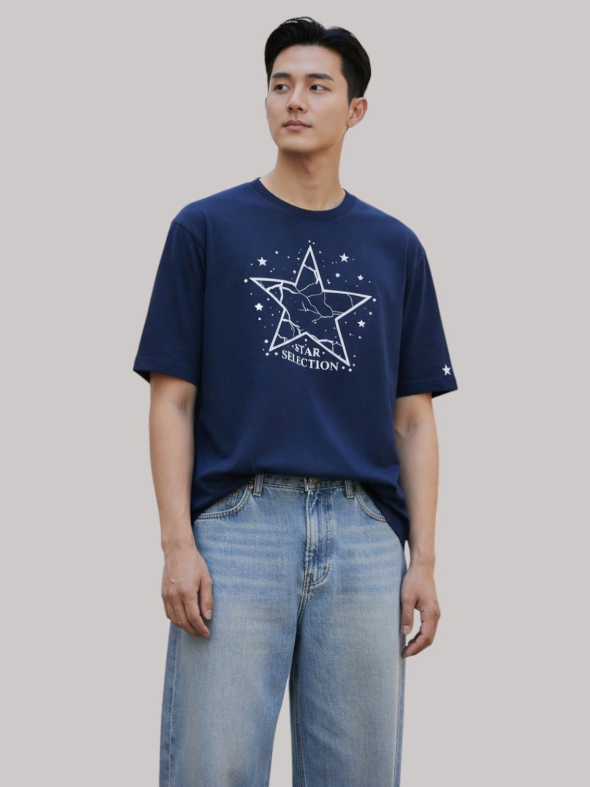 지블랙(ZBLACK) 스타셀렉션 빅로고  위드스타 NAVY