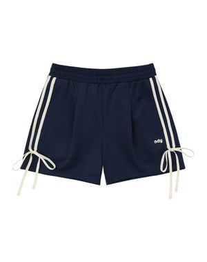 리본 트랙 쇼츠 네이비