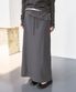 폴딩 테리 롱 스커트 [charcoal]