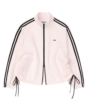 리본 트랙 탑 페일핑크