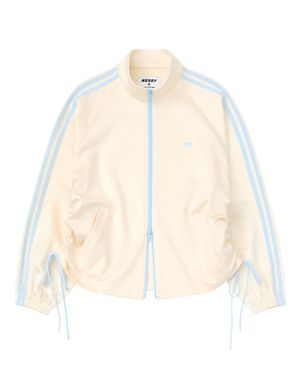 리본 트랙 탑 크림