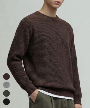 SOLID RIB PULLOVER KNIT - 4 COLOR