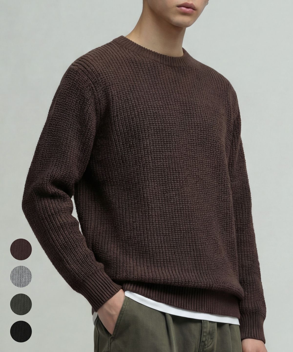 베리베인(VERYVAIN) SOLID RIB PULLOVER KNIT - 4 COLOR