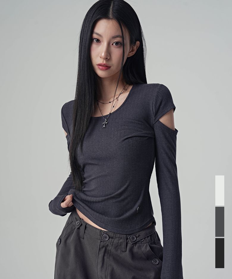 레타 컷아웃 티_3Colors