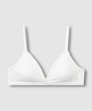 여 코튼 포인텔 브라렛_화이트