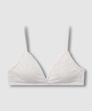 여 코튼 포인텔 브라렛_멜란지 그레이