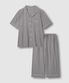남 코튼 레이온 시어서커 7부 파자마 세트_라이트 그레이