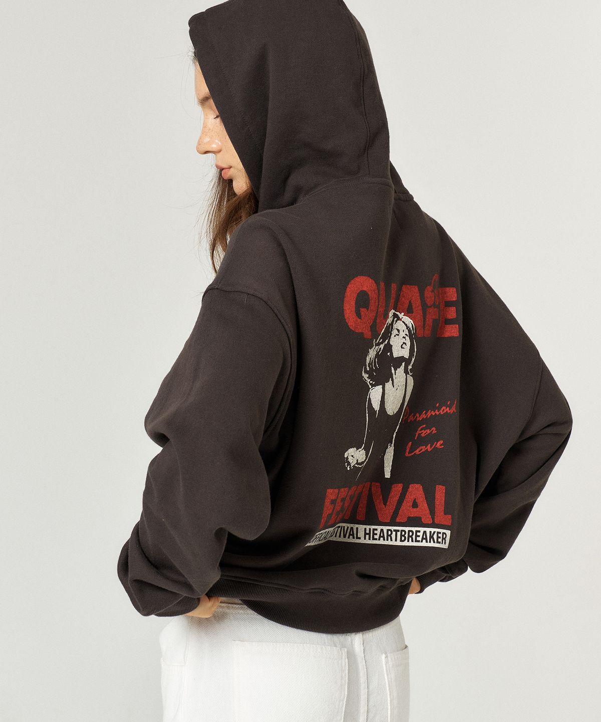 꾸아페(QUAFE) HEARTBREAKER HOODIE T-SHIRT