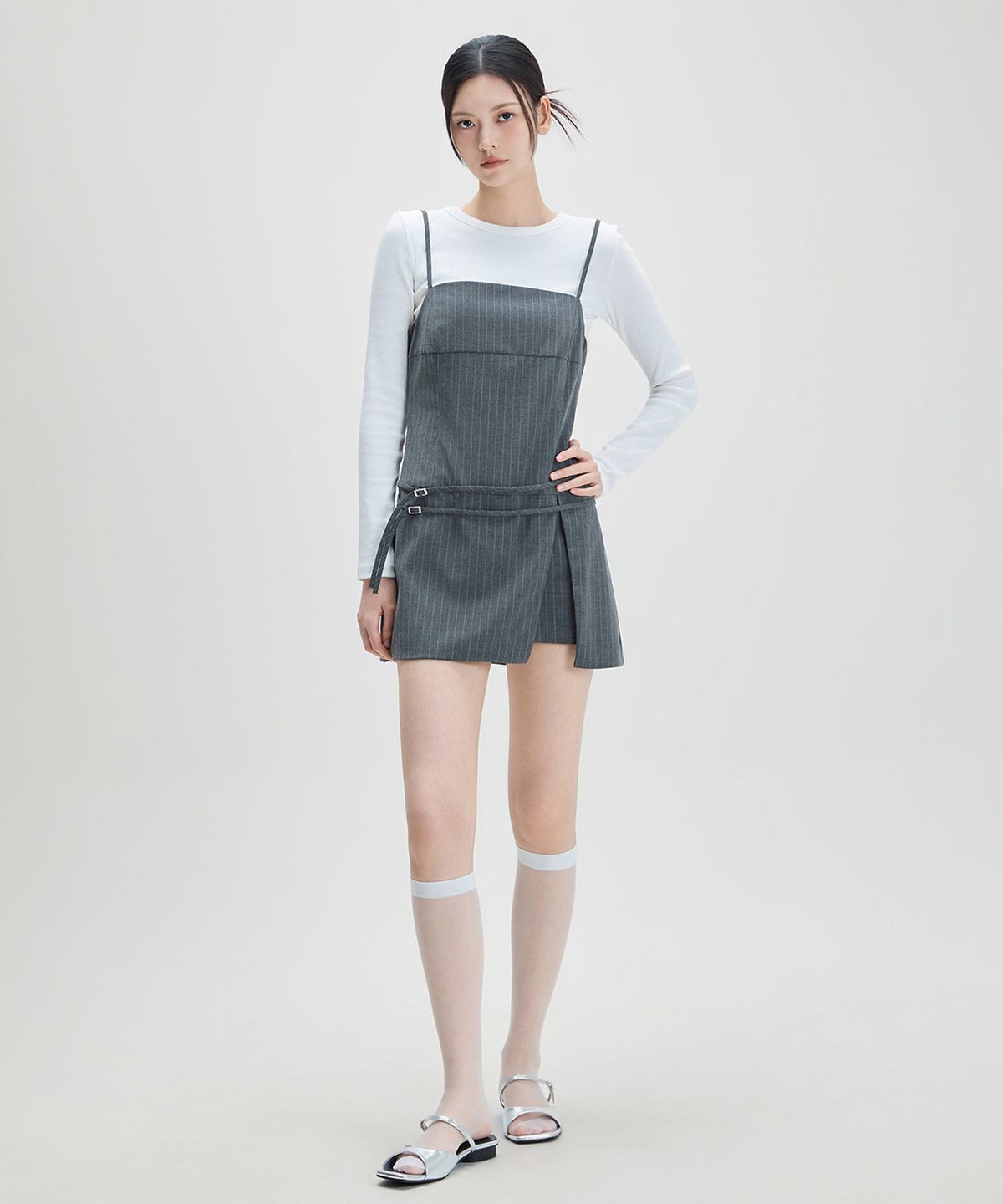 미쏘(MIXXO) 스트라이프 레이어드 원피스_MIWOWG309G