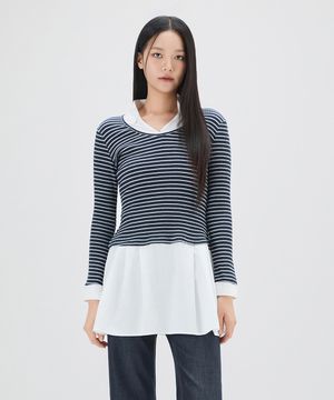 셔츠 레이어드 원피스_MIWOWG319G