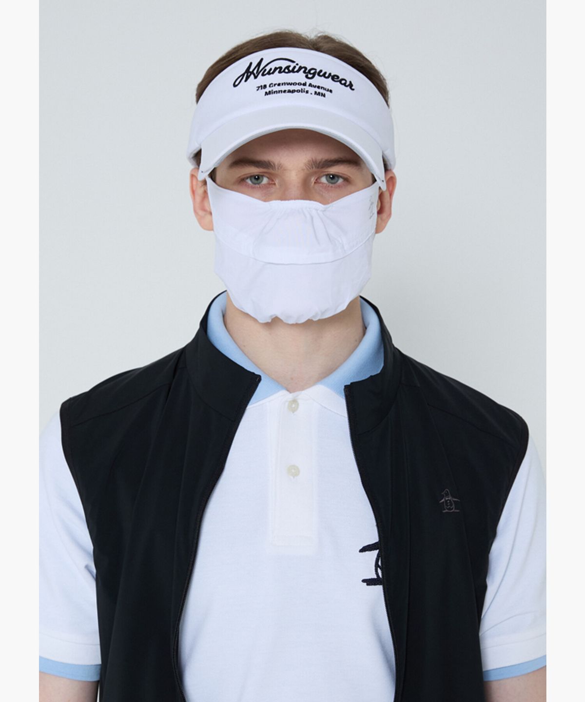 먼싱웨어(MUNSINGWEAR) [ANTI-UV] 공용 냉감 마스크 화이트 MR121MCM32