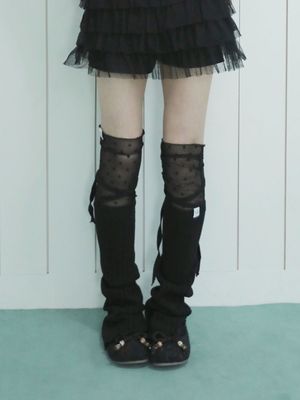 매쉬 도트 니삭스(블랙)