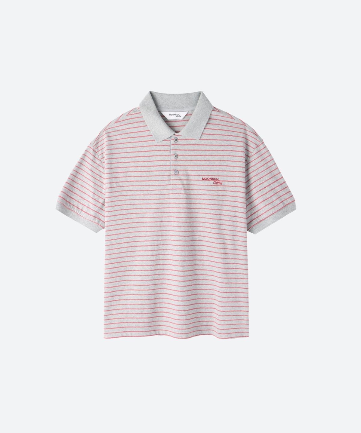 문선 아카이브(MOONSUN ARCHIVE) M.C UNISEX, Classic Stripe PK Tee / GRAY