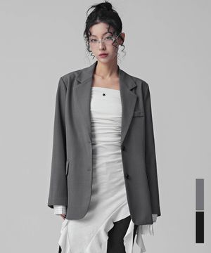 오린 스트라이프 레이어드 싱글 블레이저_2Colors