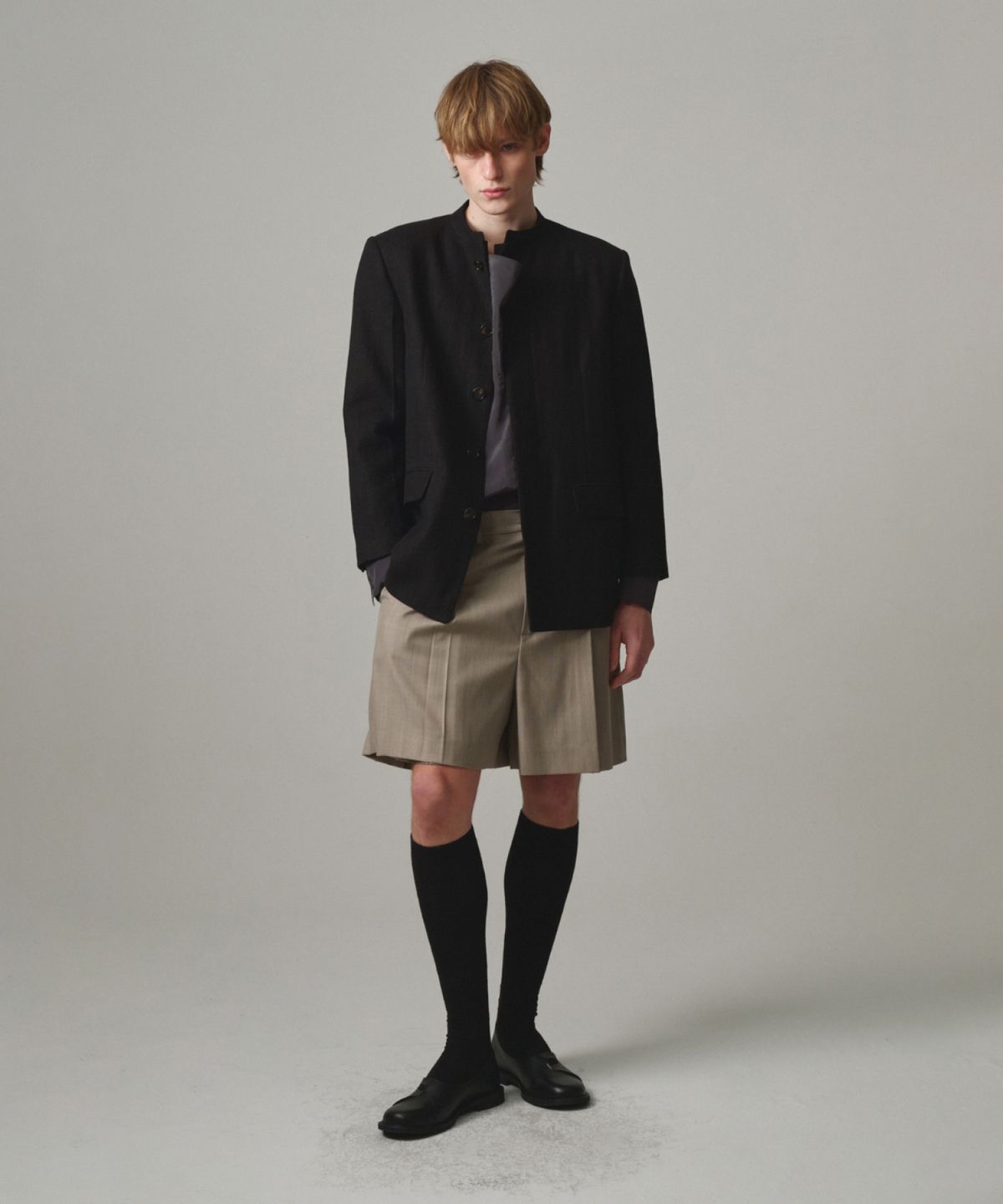 문선 아카이브(MOONSUN ARCHIVE) UNISEX, Back Pleated Skort / BEIGE