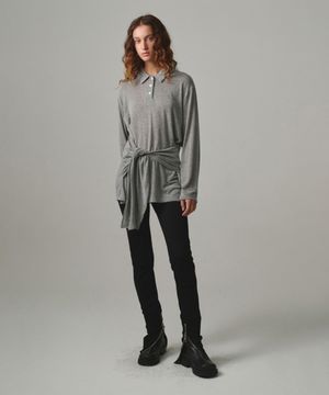 Bold Zip-Detail Leggings Pants / BLACK