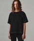 UNISEX, Stud Line Half T-Shirt / BLACK