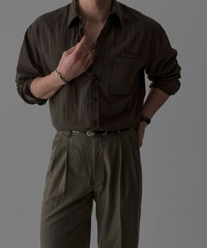 플루이드 셔츠 [브라운]