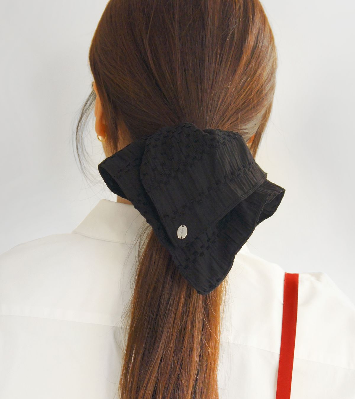 제이로브(JROBE) black stripe hair band /제이로브 스크런치