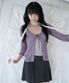 3/4 LACE KNIT CARDIGAN GRAPE
